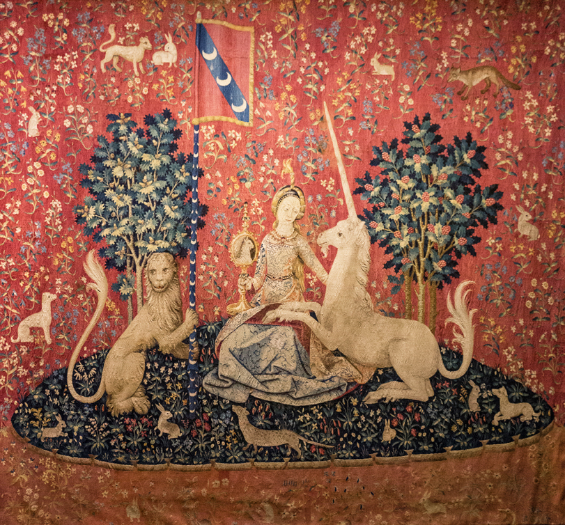 La vue, la Dame à la licorne, the Lady and the Unicorn, the sight