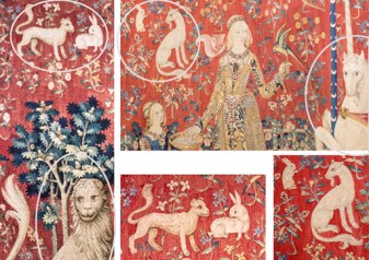 La Dame à la licorne, le goût et la vue (détails)